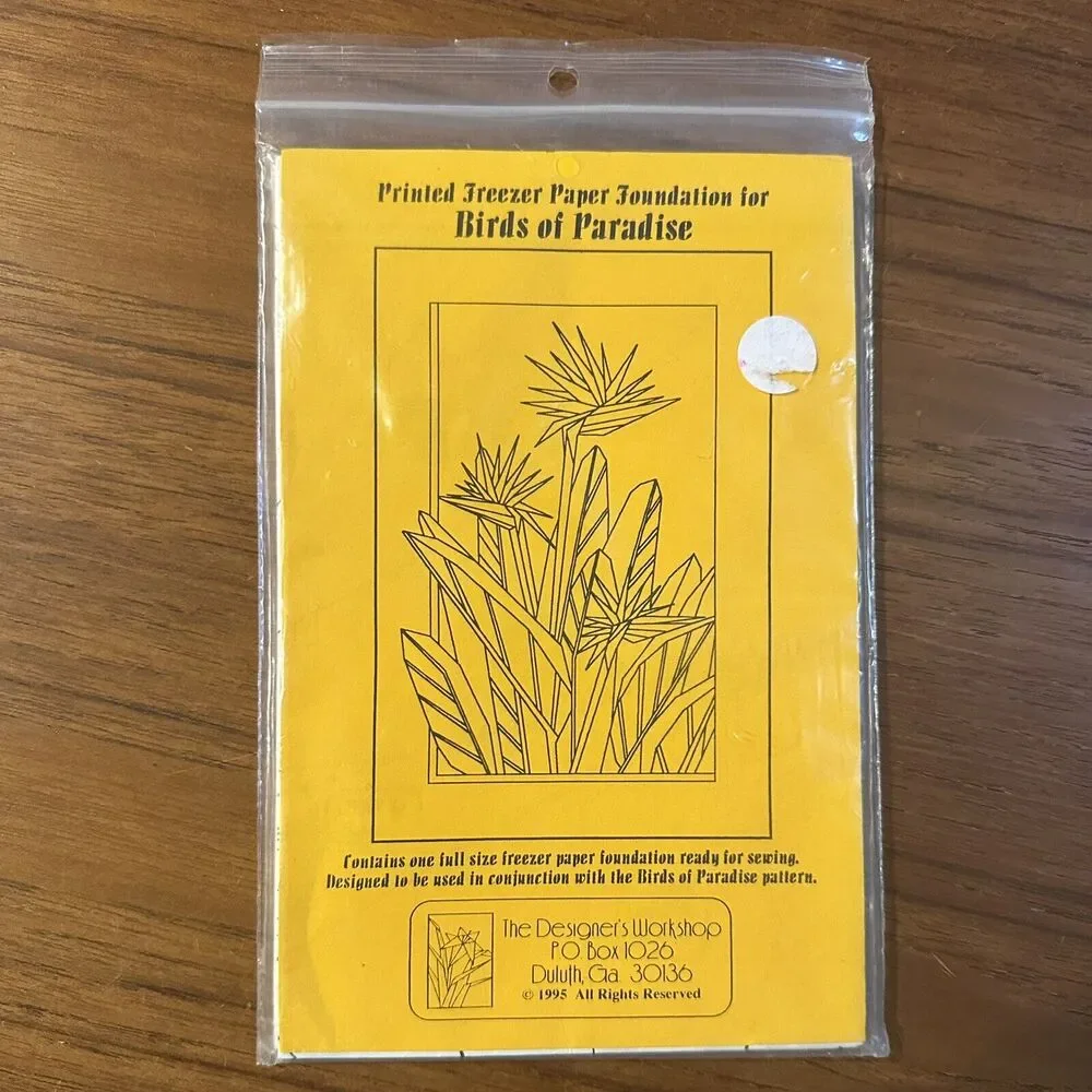 Birds Of Paradise Designer's WorkshopFreezer Paper Foundation